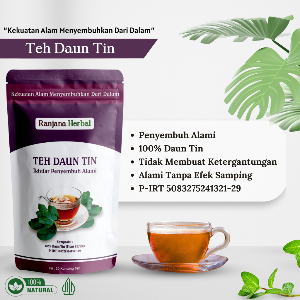 

Teh Celup Daun Tin Meningkatkan imunitas tubuh Mencegah osteoporosis penyembuhan luka melawan bakteri Menurunkan kadar kolesterol