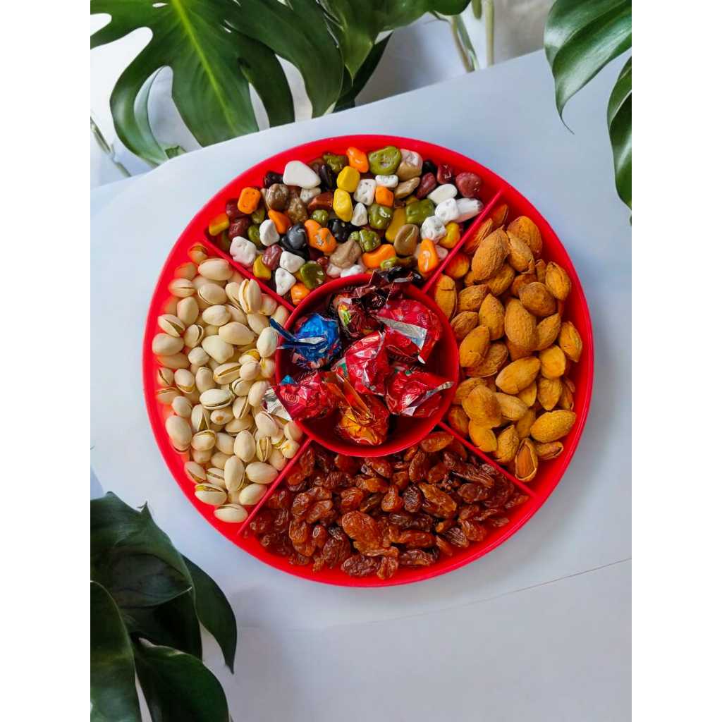 

Paket Hampers/Oleh-Oleh Haji/Umroh Al-Bait Gift H | Toples Sekat 5 | Mix Kacang, Cokelat, Kismis