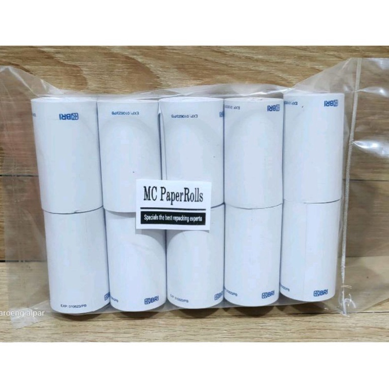 

KODE PRODUK JAME98256 KERTAS THERMAL BRI UNTUK EDC BRILINK 58x33mm 1 Dus isi 1 roll EprintGoPrintPMM