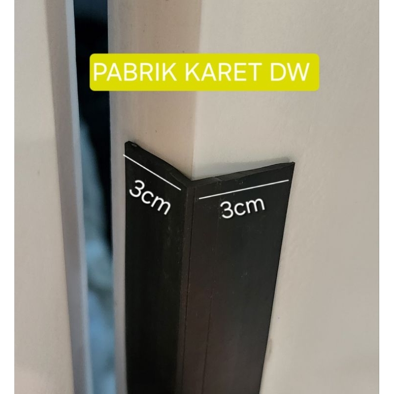 KARET PENGAMAN SIKU 3x3 cm PENGAMAN SUDUT 3X3 CM KARET LIST LETTER L KARET SIKU
