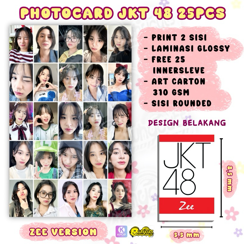 PC Photocard JKT48 ZEE isi 25 pcs