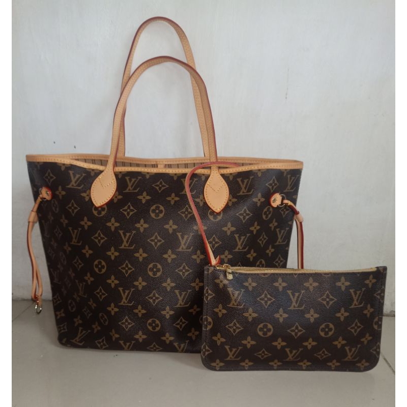 JUAL CEPAT Original Tote LV Neverfull Mono tahun 2018 Authentic + Pouch Istimewa Lengkap Noser sudah