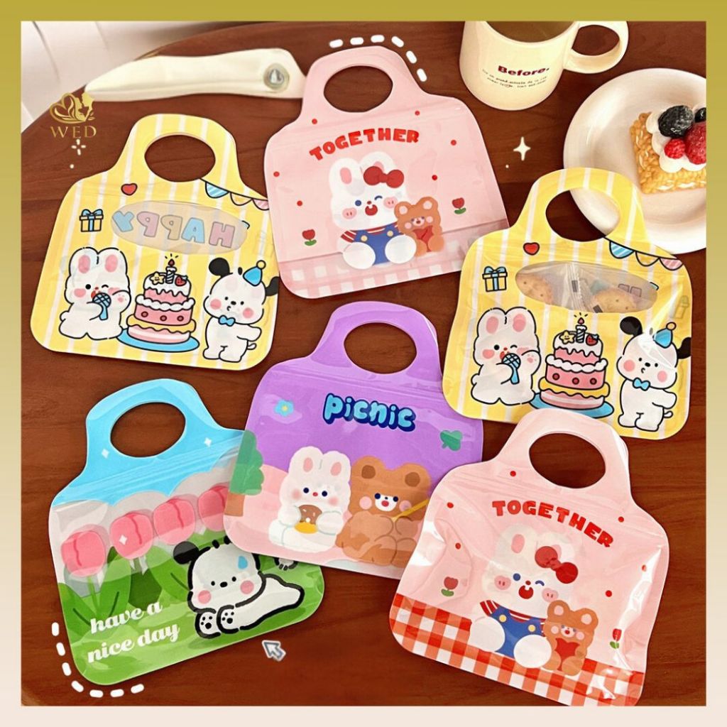 

WED Zip Kantong Ulang Tahun / Goodiebag Plastik Karakter Tas Lucu Ziplock Souvenir / Tas Zip Hadiah atau Sovenir Ulang Tahun PP42