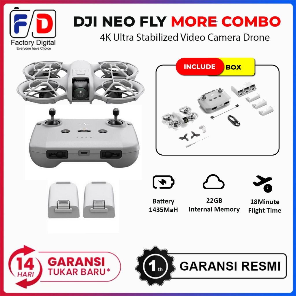DJI Neo Fly Combo Video Camera Drone