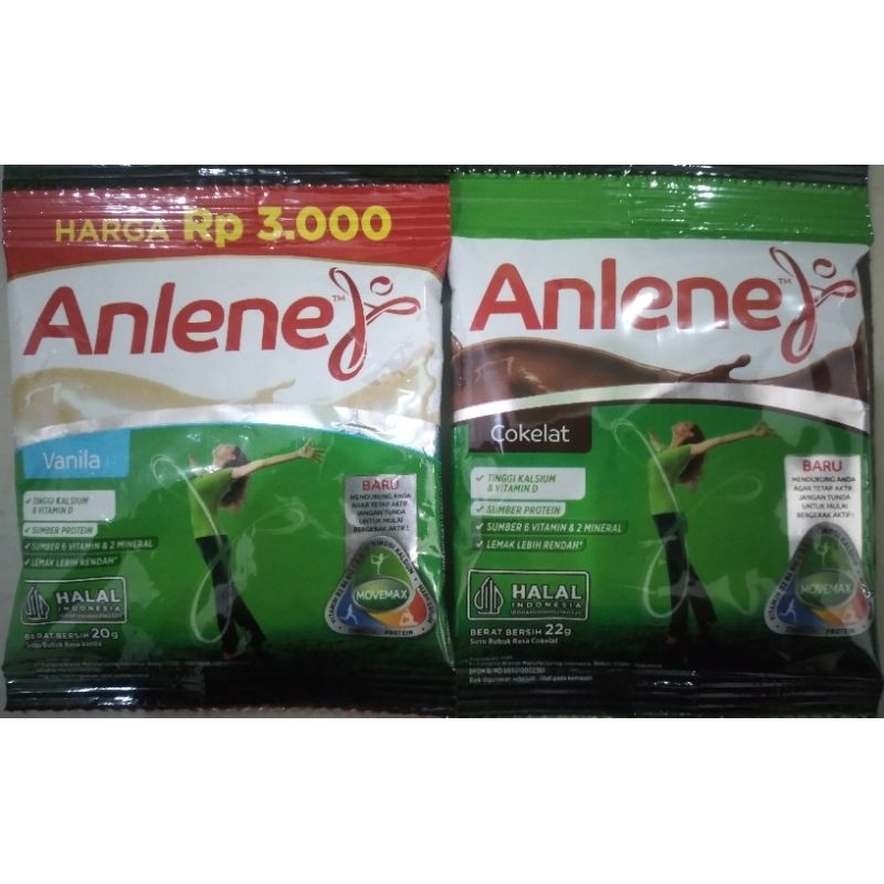 

Anlene vanila 20gr & coklat 22gr