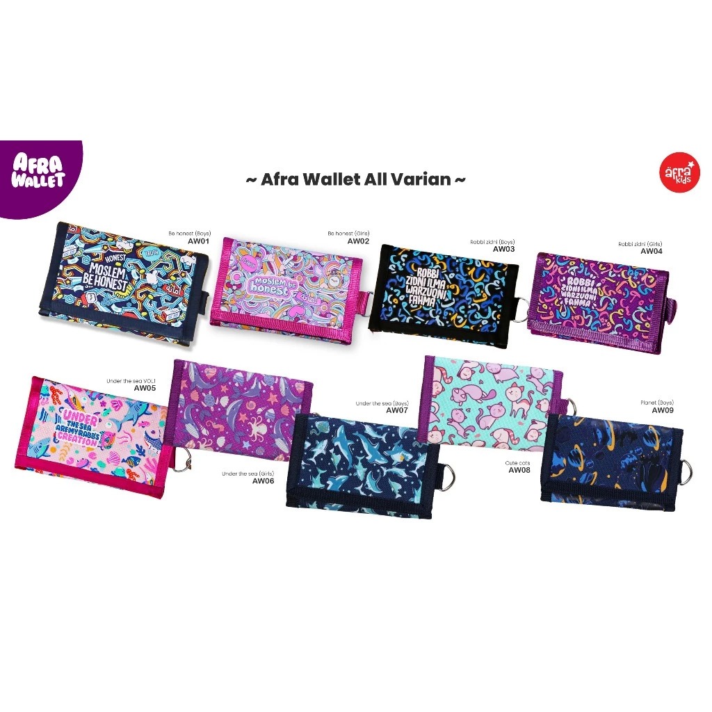 Dompet Anak AFRAKIDS ORIGINAL - Dompet Tali - Dompet anak Tali leher | FREE 1 PAK amplop Lebaran