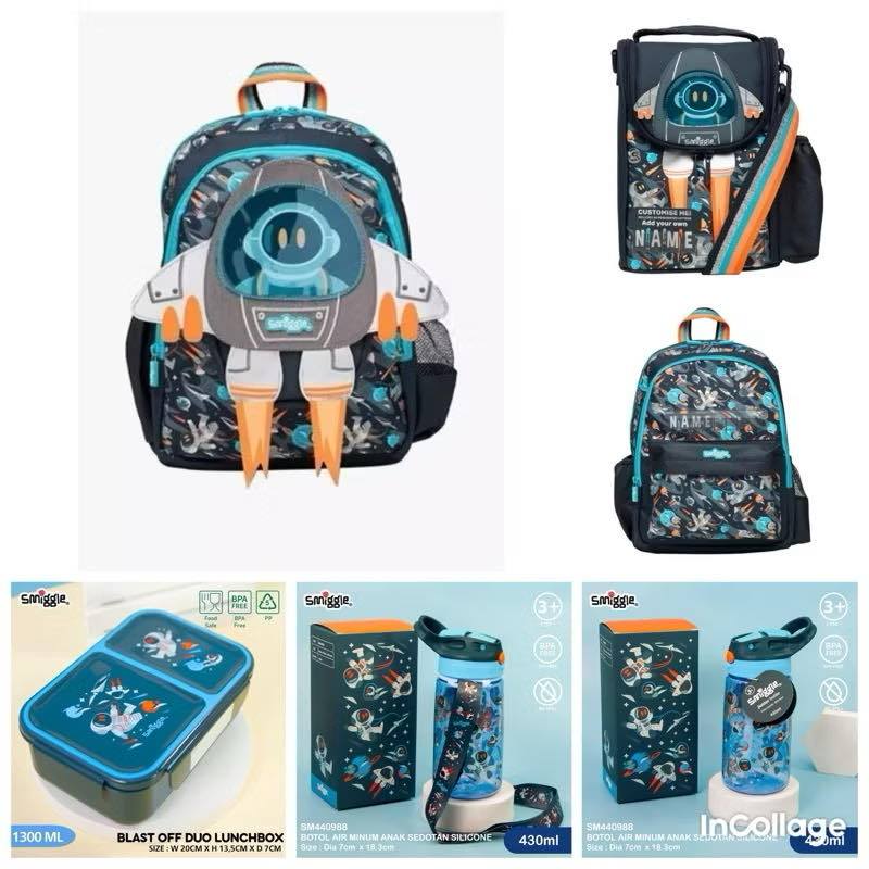 

Babyaloha SET SMIGGLE Fashion PERALATAN PERLENGKAPAN SEKOLAH ANAK TK EDITION Motif ASTRONOT / ASTRONOT SET BOTOL/ LUNCHBOX 2 SEKAT ASTRONOT / BENTO MEDIUM ASTRONOT / TAS Ransel ASTRONOT TK GRADE ORI