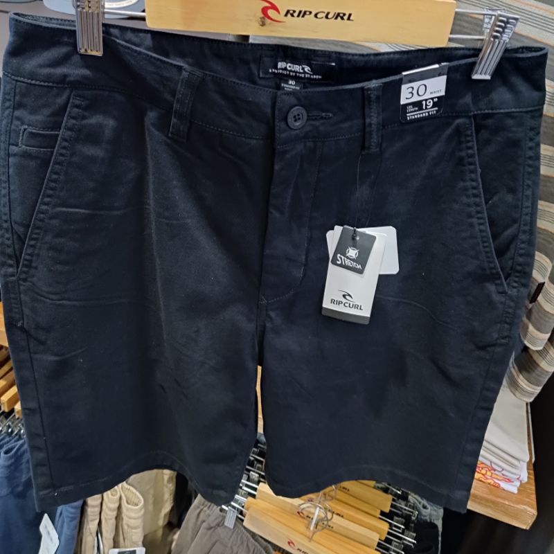 Celana pendek pria Ripcurl Classic surf chino black walkshort