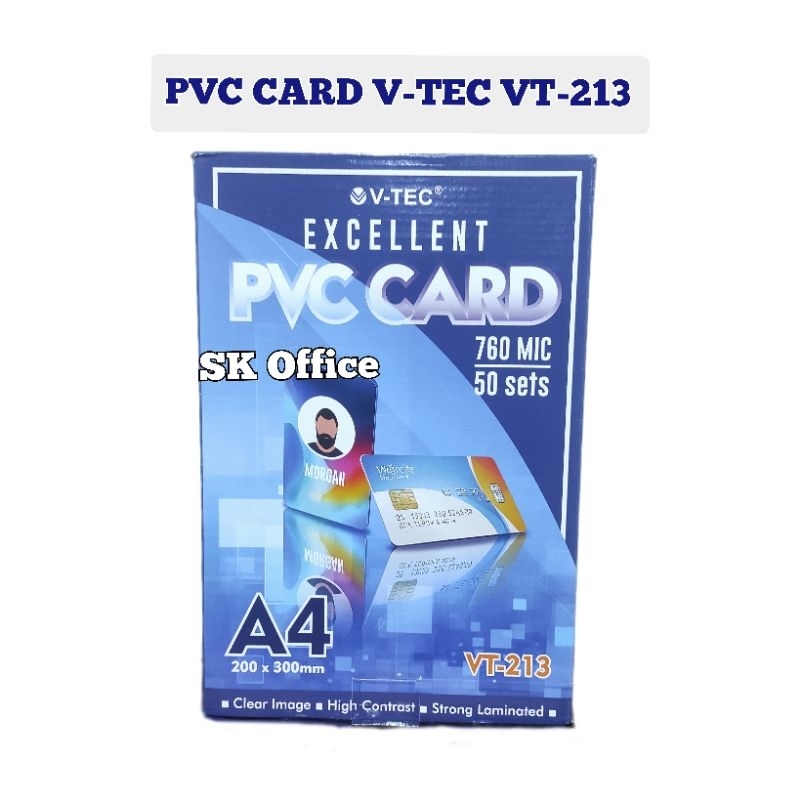 

Pvc Card V-TEC VT-213 A4 Kertas PVC Id Card Kertas Plong Id card