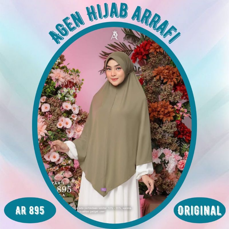 PROMO-Arrafi AR 895 Jilbab hijab kerudung bergo krudung wanita dewasa jersey instan jumbo syari tali