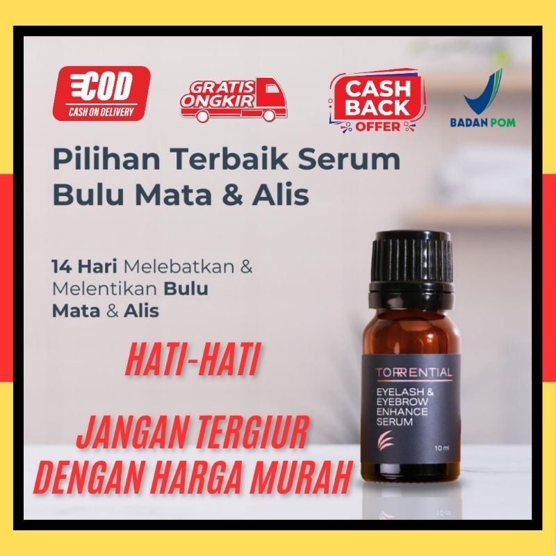 TORRENTIAL EYELESH & EYEBROW SERUM - PENUMBUH BULU MATA - PENUMBUH ULU ALIS - SERUM BULU MATA - SERU