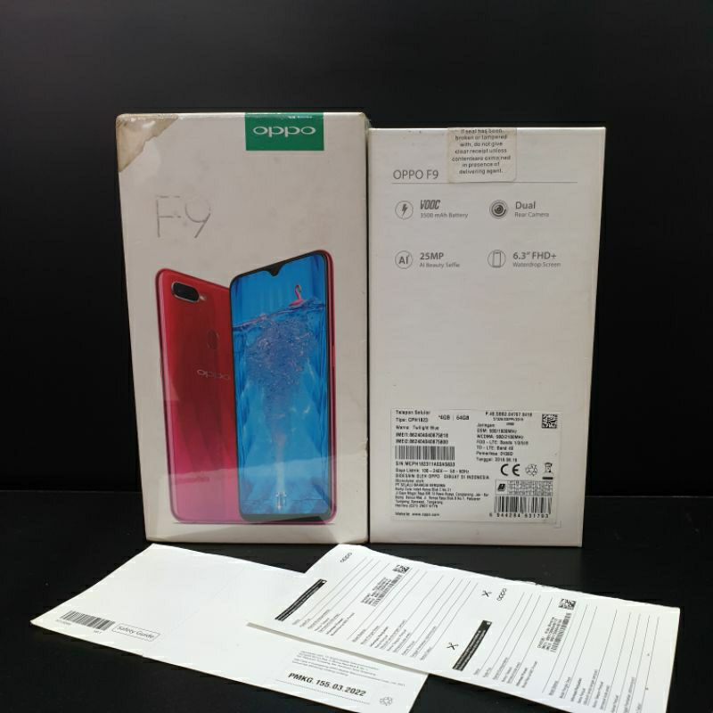 Dus Box Oppo F9 Original Copotan