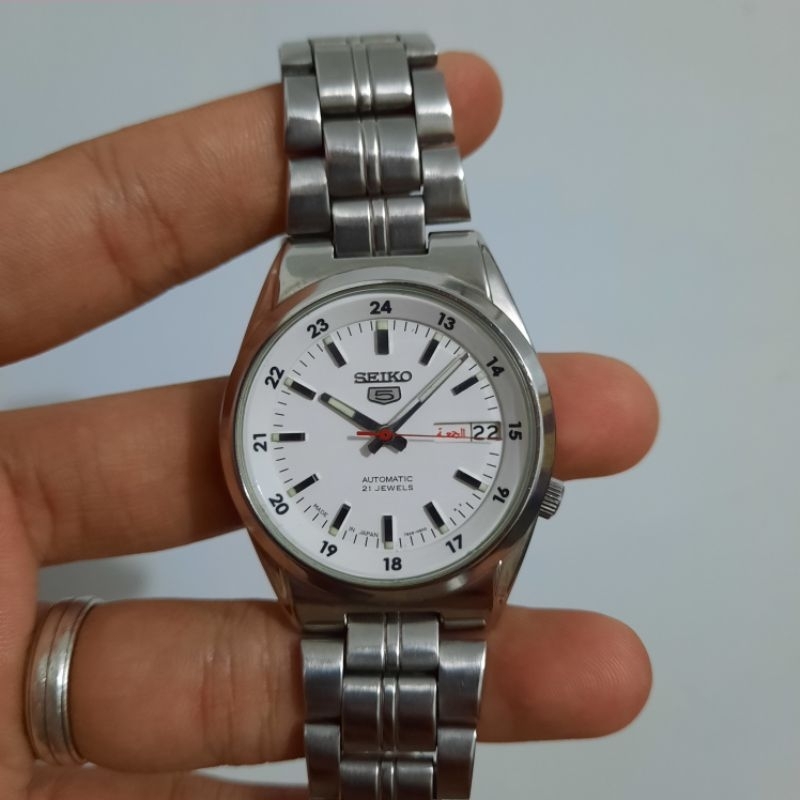 JDM Seiko 5 Automatic SNK559J1 Merah Putih SNK559 Made In Japan 7s26