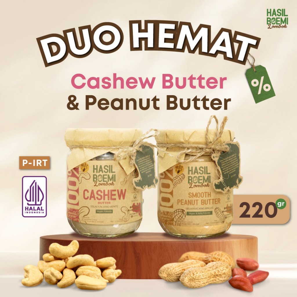

DUO HEMAT - Cashew Butter & Peanut Butter