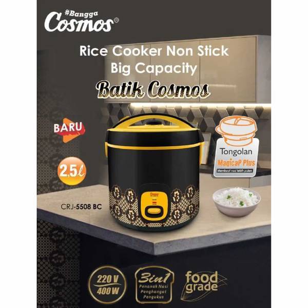 MAGIC COM COSMOS 2,5 LITER RICE COOKER COSMOS 2,5 LITER Rice Cooker Cosmos 2,5 Liter CRJ-5508BC / Ma