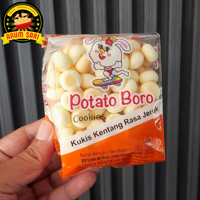 

Potato Boro Cookies 100 Gram / Kukis Kentang Rasa Jeruk - Anum Sari