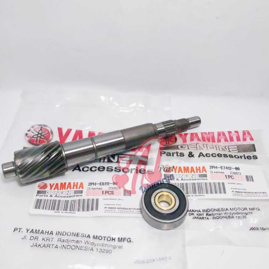 AS PULLY SHAFT DRIVE BELAKANG MIO M3 125 MIO Z SOUL GT125 2PH + BEARING LAHER CVT KUNINGAN 6202 2PH