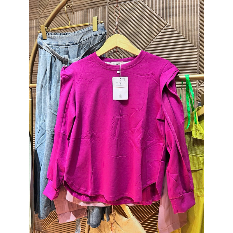 Blouse cantik Fushia import
