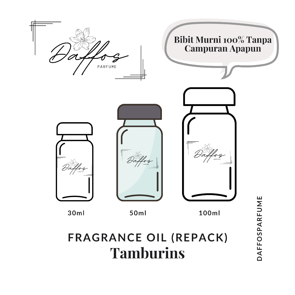 Fragrance Oil (Bibit Parfum) Inspired by Tamburins (Dupe) | Bibit Niche Parfum Tanpa Campuran