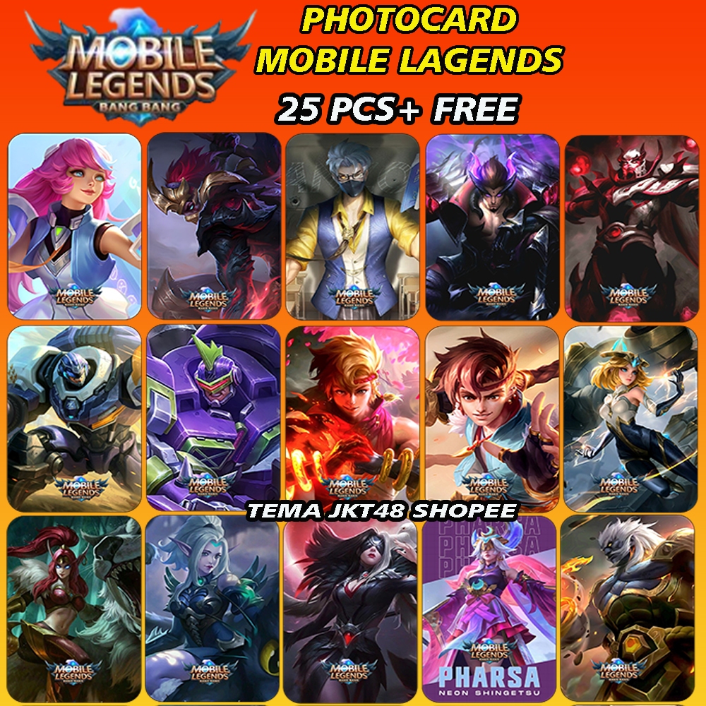 PHOTOCARD MOBILE LAGENDS 25PCS KOLEKSI FOTO GAMING