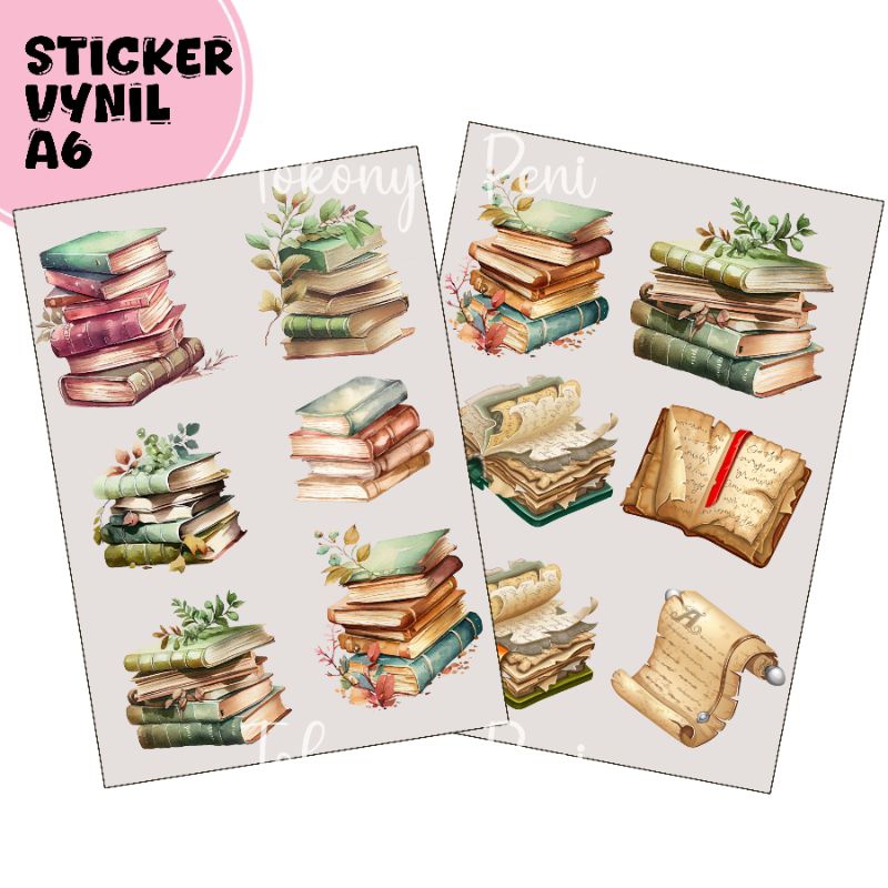 

#PROMO 2pcs Sticker Vynil A6 Buku Tua Perkamen