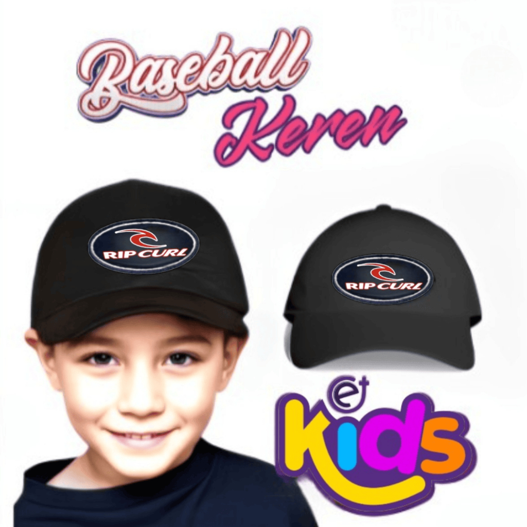 COD Topi baseball cap anak laki laki perempuan logo ripcurl untuk usia 2 -10 tahun