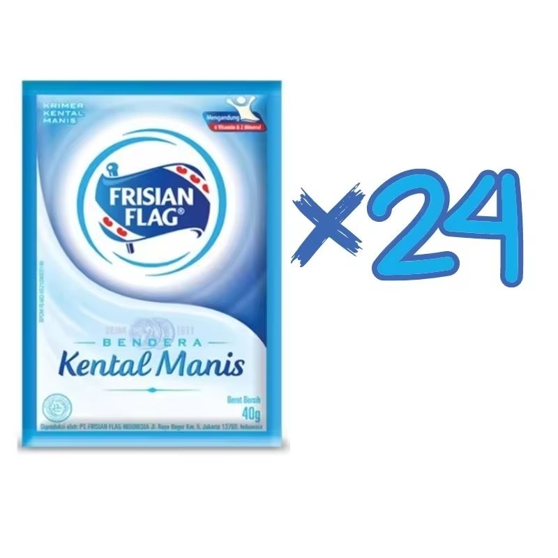 

Susu bendera sachet 38gr dapat 1 Dus isi 120 sachet Frisian Flag susu kental manis