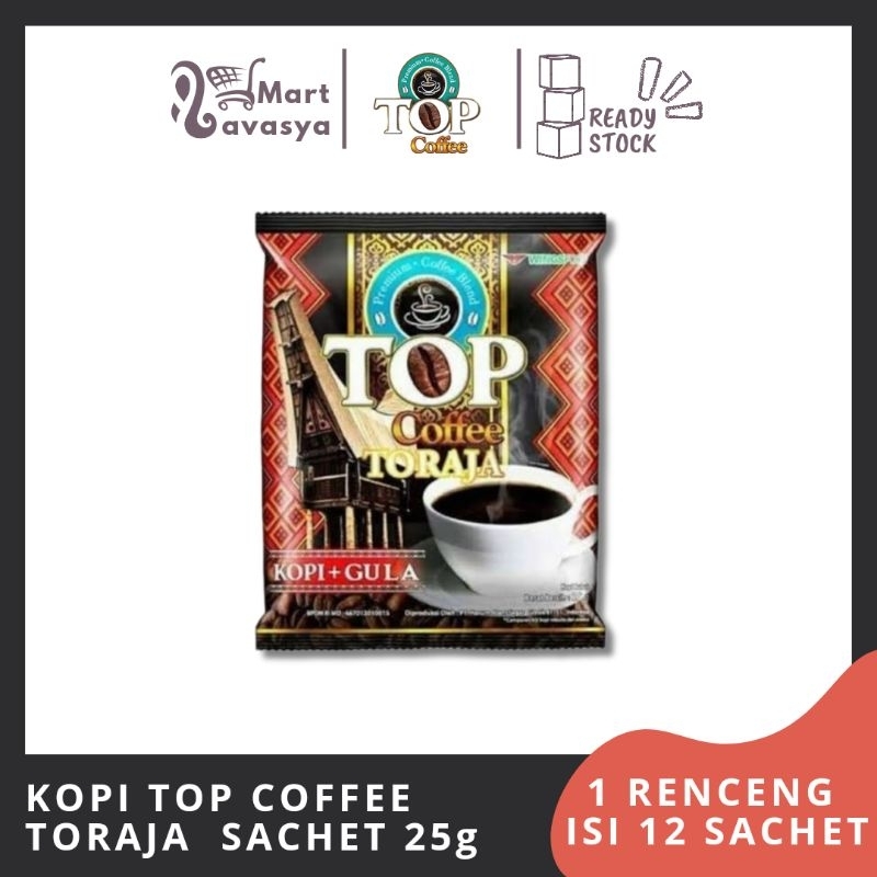 

KOPI TOP COFFE GULA TORAJA SACHET 25g - 1 RENCENG ISI 12 SACHET - KOTA BANDUNG - LAVASYA MART