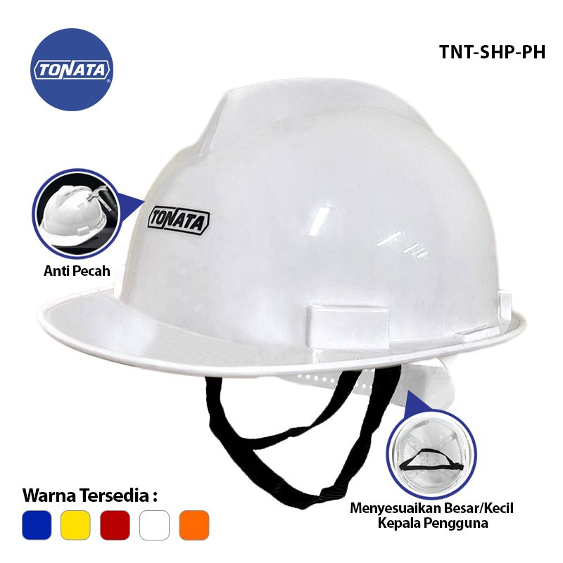 Tonata Safety Helmet Helm Proyek Include Inner Ring Helm Kerja Putih