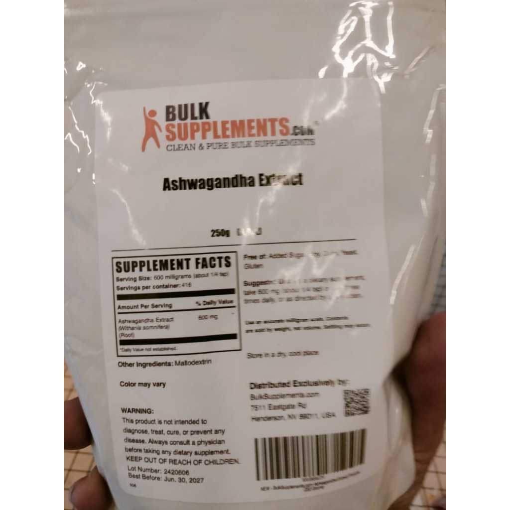 

Ashwagandha Extract Powder 250 Gram Bulk Supplements Bubuk Murni