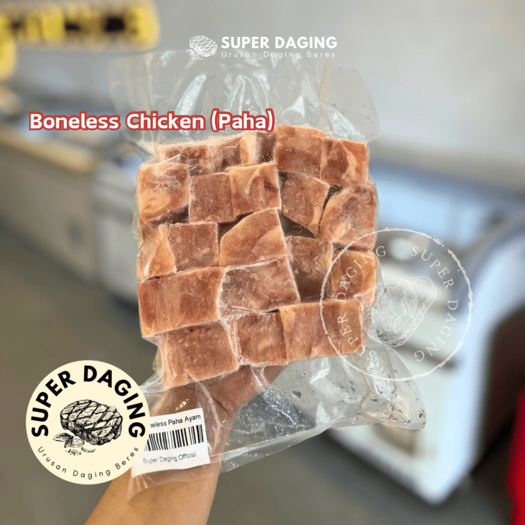 

Boneless Paha Ayam (potong dadu) 500g - Super Daging Malang
