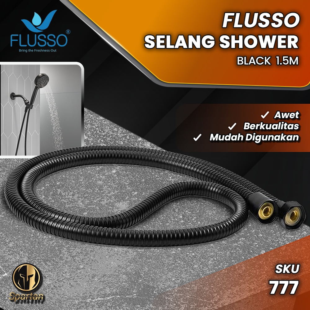 Selang Shower Mandi 1,5 Meter Closet Toilet / Selang Flexible Hose Hand Shower 150cm Flusso 777