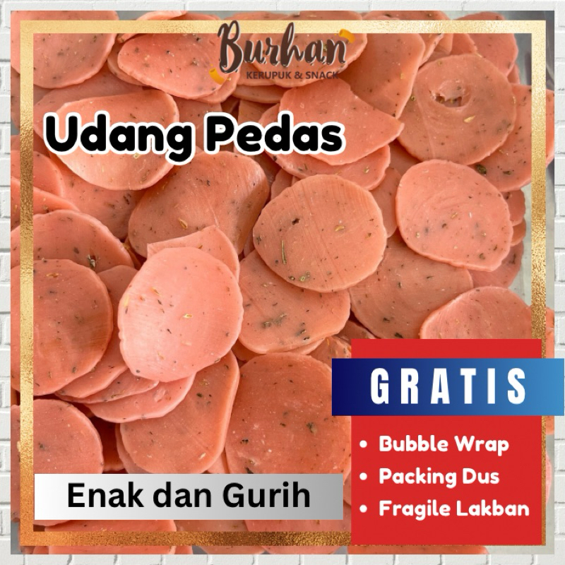 

Kerupuk Udang Pedas 250gr | Burhan Kerupuk Grosir Jember | Gurih, Renyah dan Mudah Digoreng