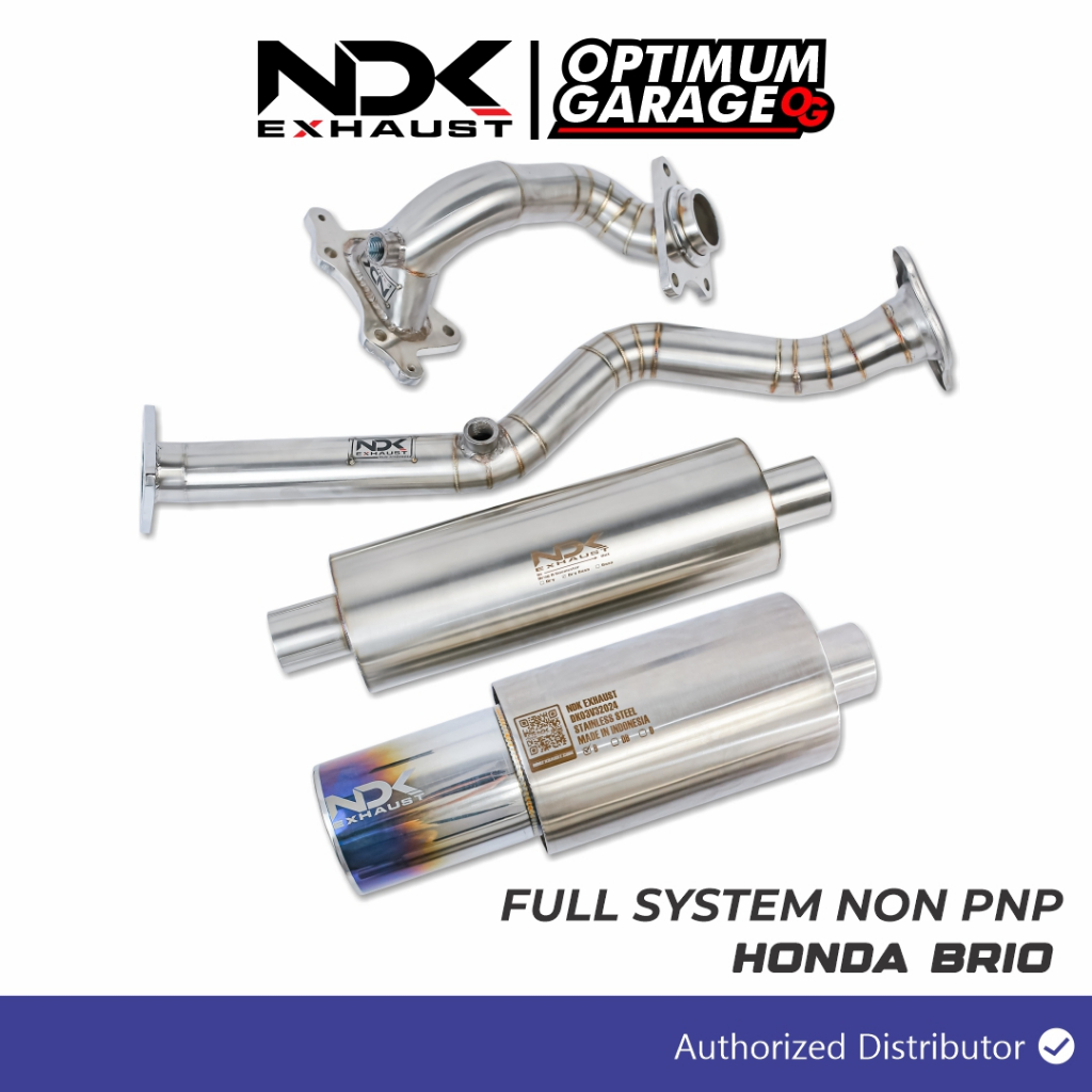 FULL SISTEM KNALPOT MOBIL NDK EXHAUST MUFFLER DK-03V3 RESONATOR  DOWNPIPE MOBIL HONDA BRIO