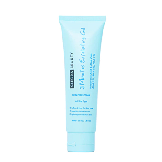 CLEORA Beauty 3 Minutes Exfoliating Gel 50ml - Peeling Wajah / Scrub Wajah / Face Scrub / Exfoliatin