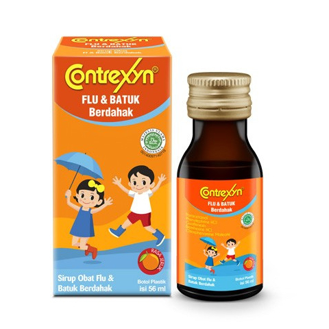 Contrexyn Flu & Batuk Berdahak Sirup 56ml - Obat Flu Anak & Obat Batuk Berdahak Anak