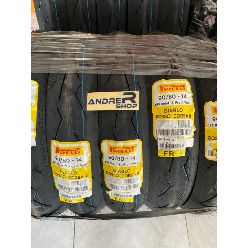 SEPASANG BAN RACE PIRELLI DIABLO CORSA 2 MATIC RING 14 90 80 PIRELLI DIABLO ROSSO CORSA II 9080 14