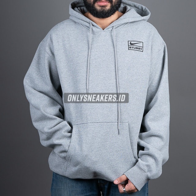 NIKE X STUSSY WASH DARK GREY HOODIE