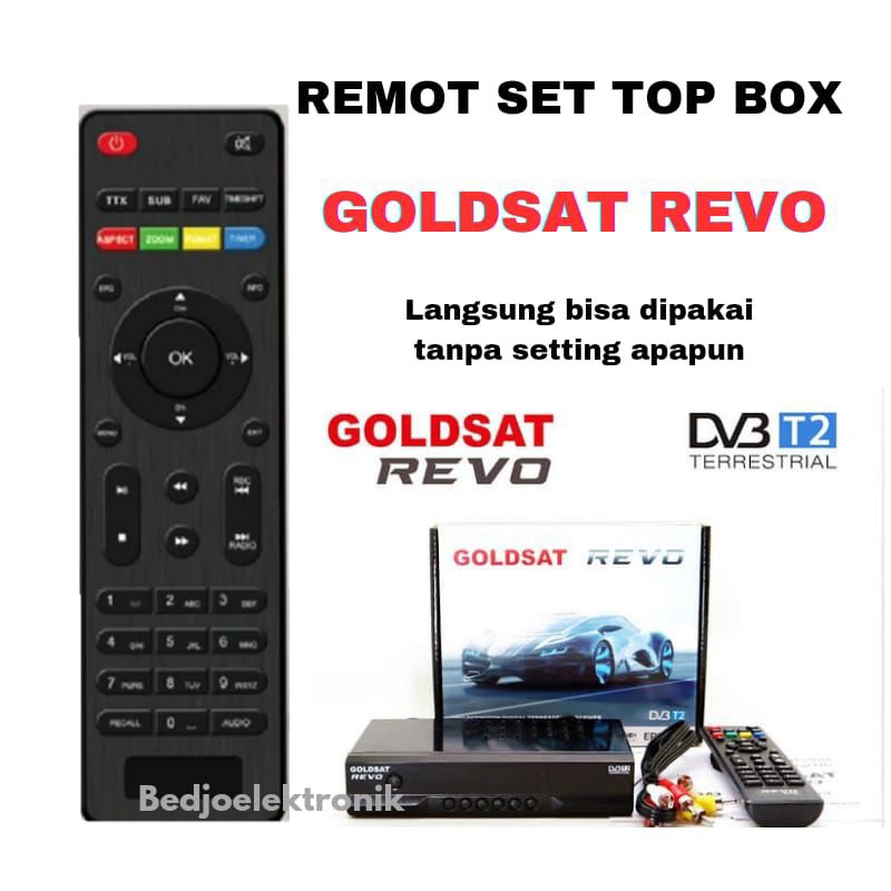 REMOTE SET TOP BOX GOLDSAT REVO (remot pengganti/alternatif)