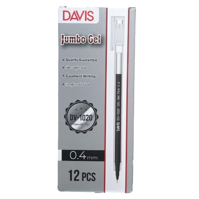

1 Kotak Isi 12 Pcs pena Davis JUMBO Gel ( Lusin )