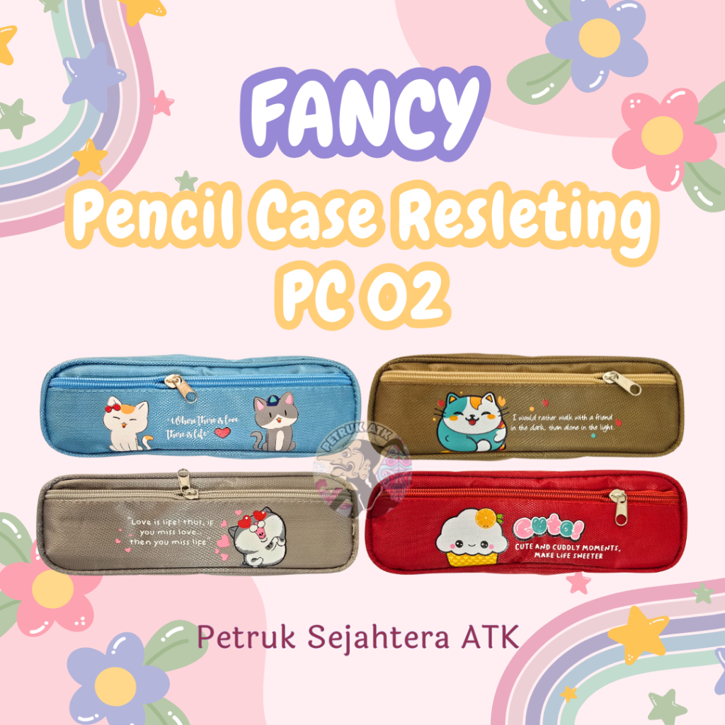 

[PCS] PENCIL CASE RESLETING KARAKTER LUCU PC02 TEMPAT PENSIL KOTAK PENSIL ZIPPER