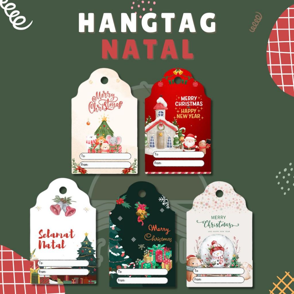 

HANGTAG NATAL MERRY CHRISTMAS XMAS TAG HAMPERS TAHUN BARU