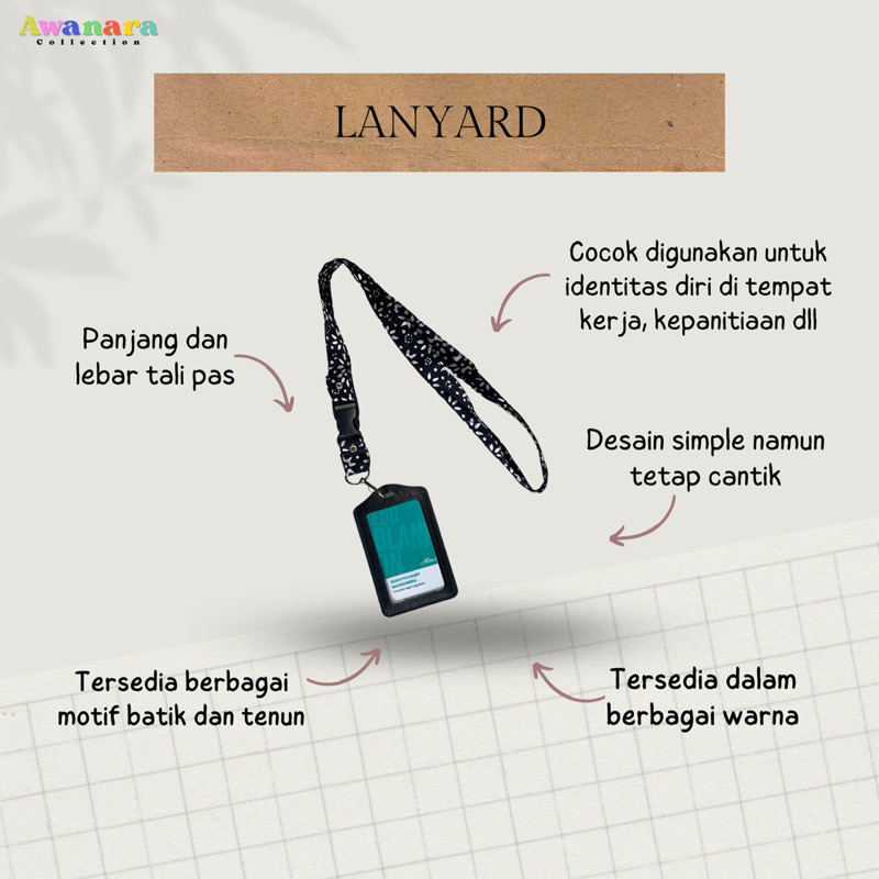 

lanyard x tenun dan batik