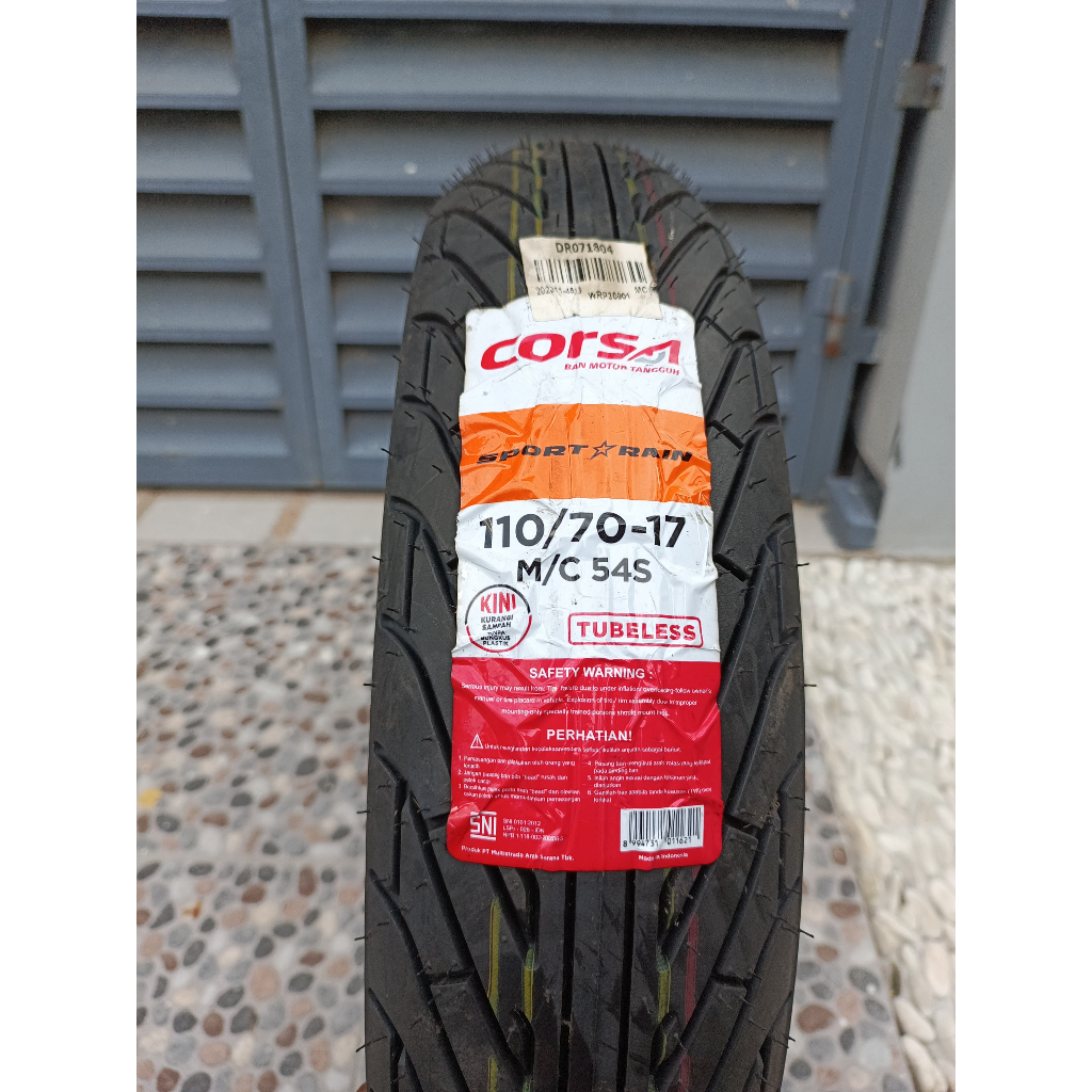 Ban Depan Tubeless Ring 17 Ban Corsa Sport Rain Ukur 110/70-17 PNP CBR GSX Ninja Byson DLL