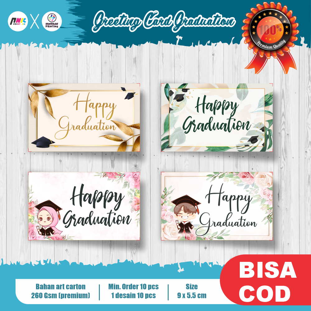 GREETING CARD GRADUATION - GIFT CARD - KARTU UCAPAN WISUDA - AESTHETIC - KARTU UCAPAN GRADUATION