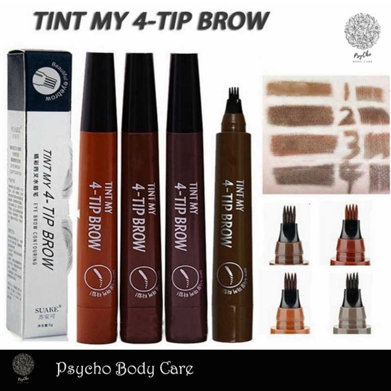 SUAKE Pensil Alis Tint My 4 Tip Brow Microblading Eyebrow Tattoo Pen Waterproof Original 
