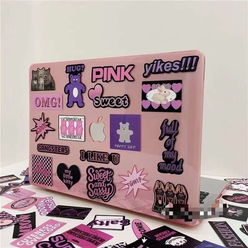 Pink Bear Suitable for MacBook Air Protective Cover 2022 Apple Notebook Pro 13 inch Transparent Reti
