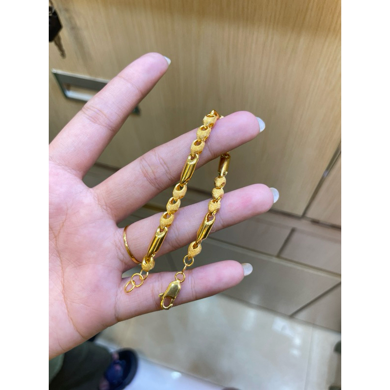 gelang bambu pasir emas kadar 375%/8k