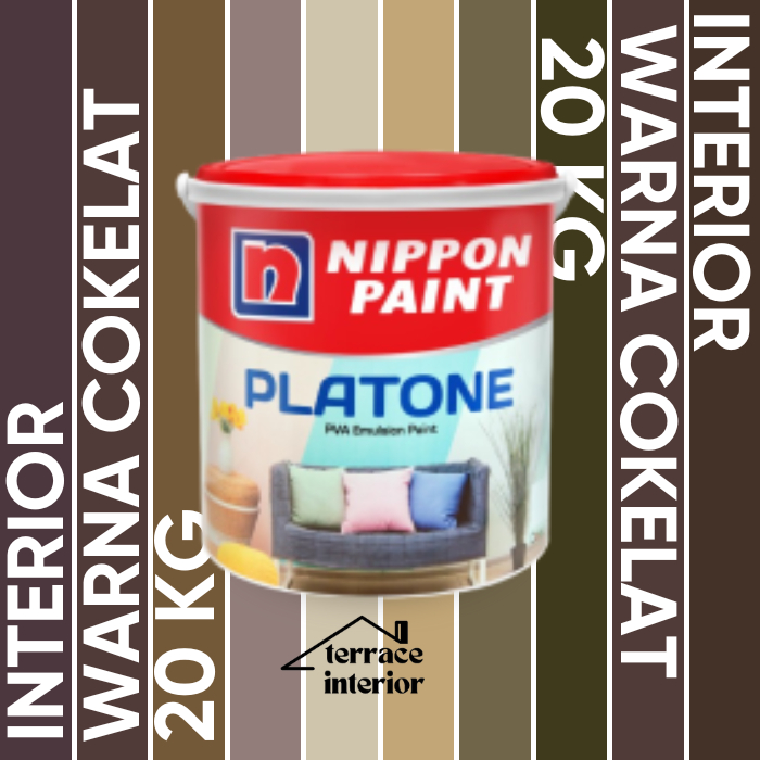 Cat Tembok Interior Nippon Paint Platone Warna Cokelat 20 KG