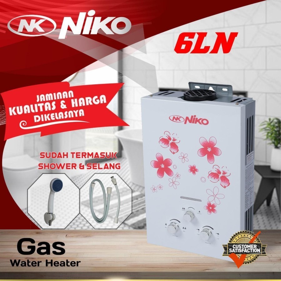 Niko Pemanas Air Gas / Water Heater Gas Niko Nk 6LN-Putih